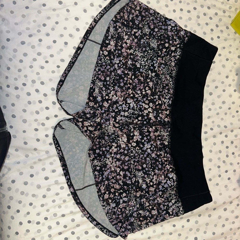 Lululemon speed up mid-rise shorts.